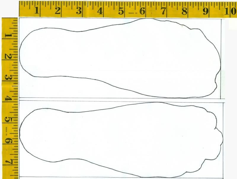 Sample Foot Tracing | Medieval Moccasins