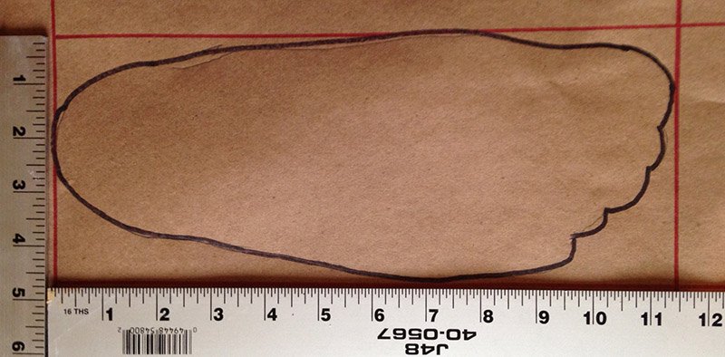 Medieval Moccasins | Foot Tracing Example